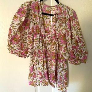 Pink floral Mille top